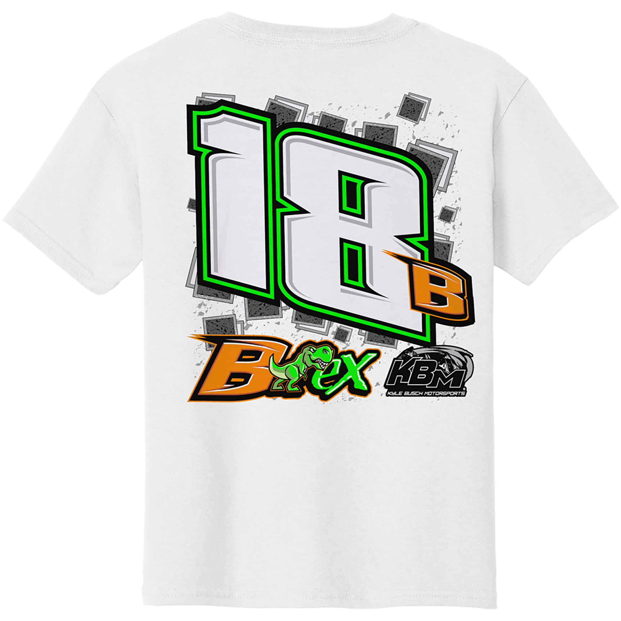 BREXTON BUSCH #18B YOUTH LEGEND WHITE 2-SPOT TEE