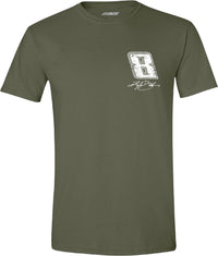 KYLE BUSCH #8 MILITARY GRN 2-SPOT FLAG TEE