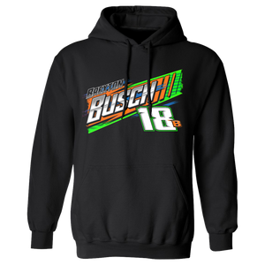 BREXTON BUSCH #18B LATE MODEL BLACK 2-SPOT HOODIE