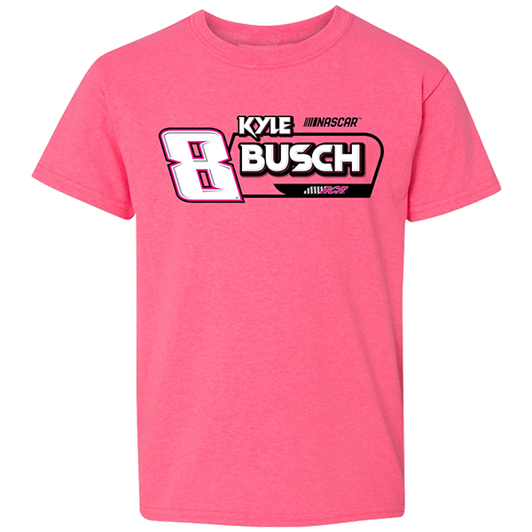 KYLE BUSCH #8 YOUTH NEON PINK TEE