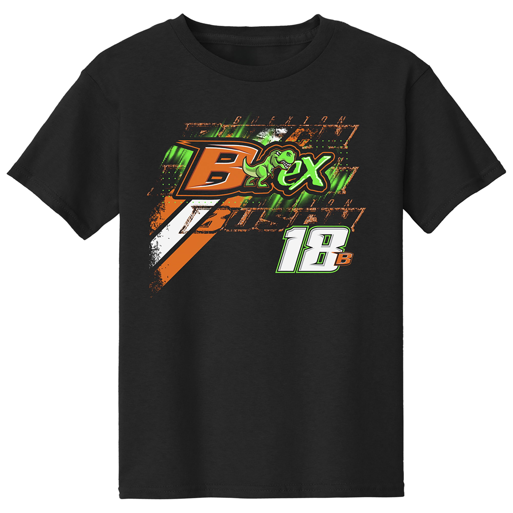 bushdebrunt トライベーション TRYVATION OD ブラント BREXTON BUSCH #18B YOUTH LEGEND BLACK 2-SPOT TEE