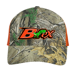 601334 BUSHBED PRO/camo ブッシュベッドプロ カモ BREXTON BUSCH #18B CAMO // FLO ORANGE TRUCKER SNAPBACK HAT