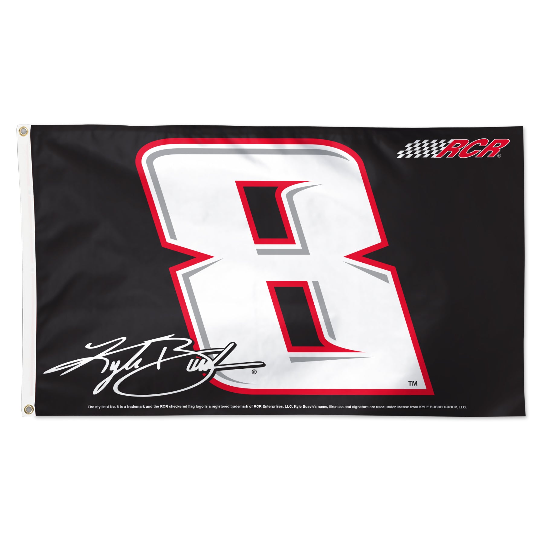 #8 KYLE BUSCH 1-SIDED DELUXE FLAG